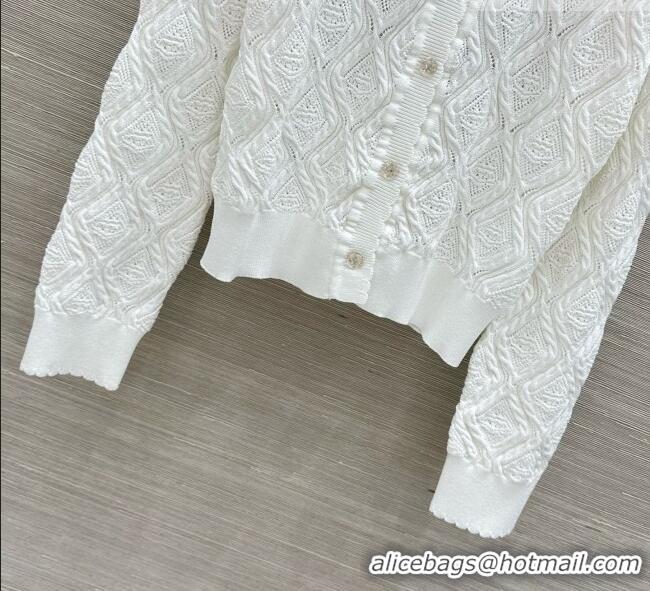 Well Crafted Chanel Cotton and Silk Cardigan CH092959 White 2026