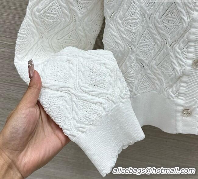 Well Crafted Chanel Cotton and Silk Cardigan CH092959 White 2026