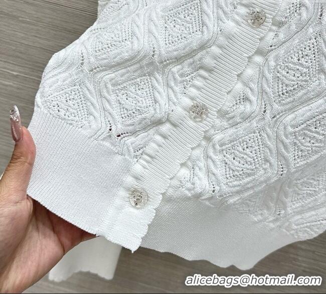 Well Crafted Chanel Cotton and Silk Cardigan CH092959 White 2026