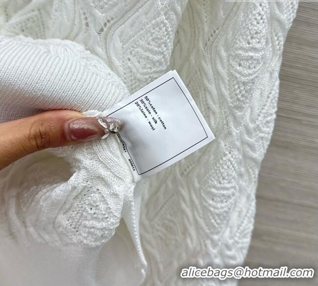 Well Crafted Chanel Cotton and Silk Cardigan CH092959 White 2026