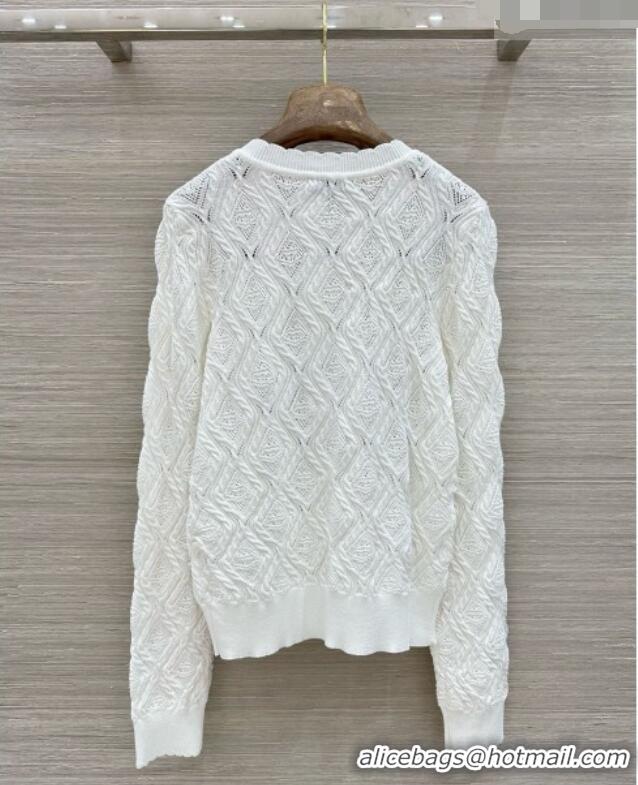 Well Crafted Chanel Cotton and Silk Cardigan CH092959 White 2026