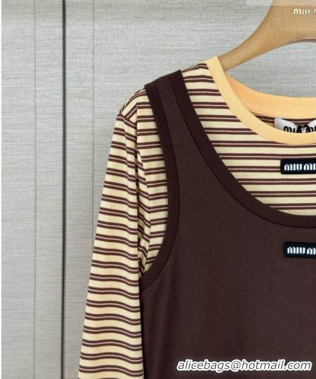 Spot Bulk Miu Miu Top CH092943 Brown/Yellow 2026