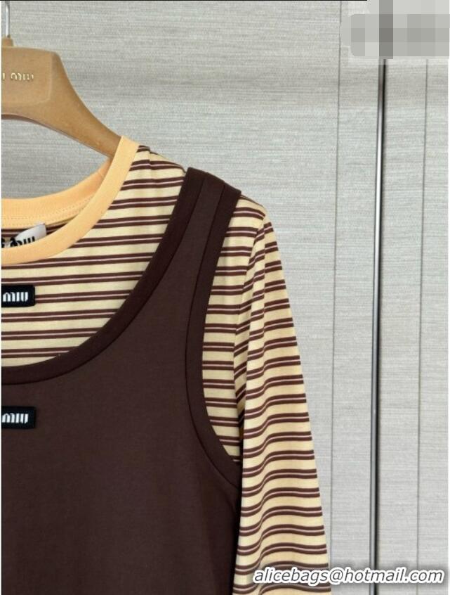 Spot Bulk Miu Miu Top CH092943 Brown/Yellow 2026