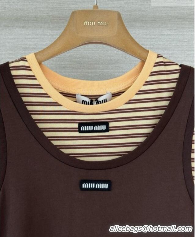 Spot Bulk Miu Miu Top CH092943 Brown/Yellow 2026
