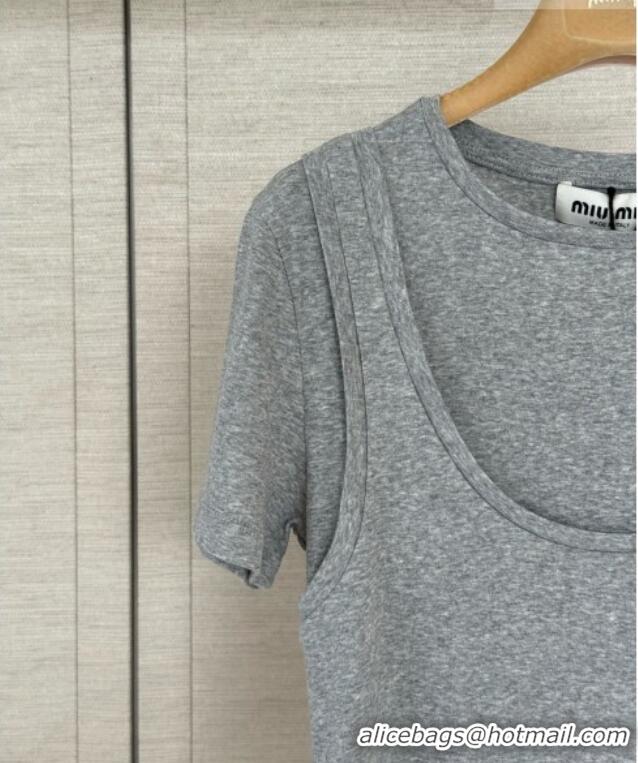Best Product Miu Miu T-shirt M092944 Grey 2026