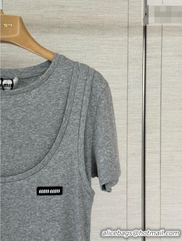 Best Product Miu Miu T-shirt M092944 Grey 2026