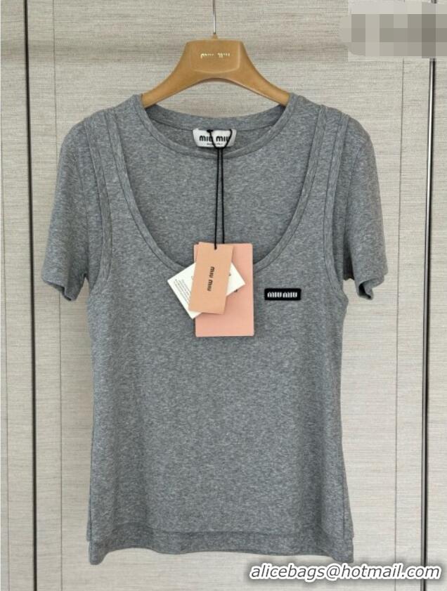 Best Product Miu Miu T-shirt M092944 Grey 2026