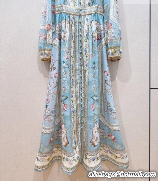 Low Cost Zimmermann Linen Dress Z092961 Blue 2026