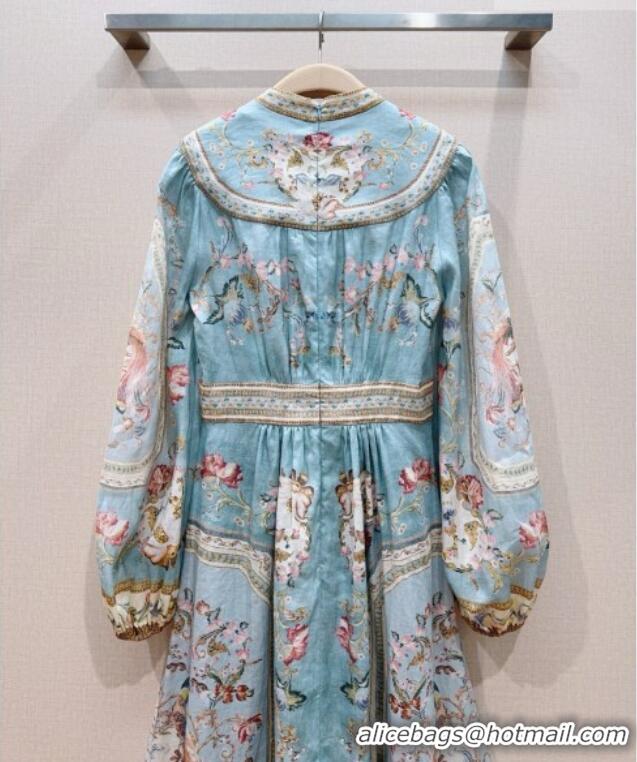 Low Cost Zimmermann Linen Dress Z092961 Blue 2026
