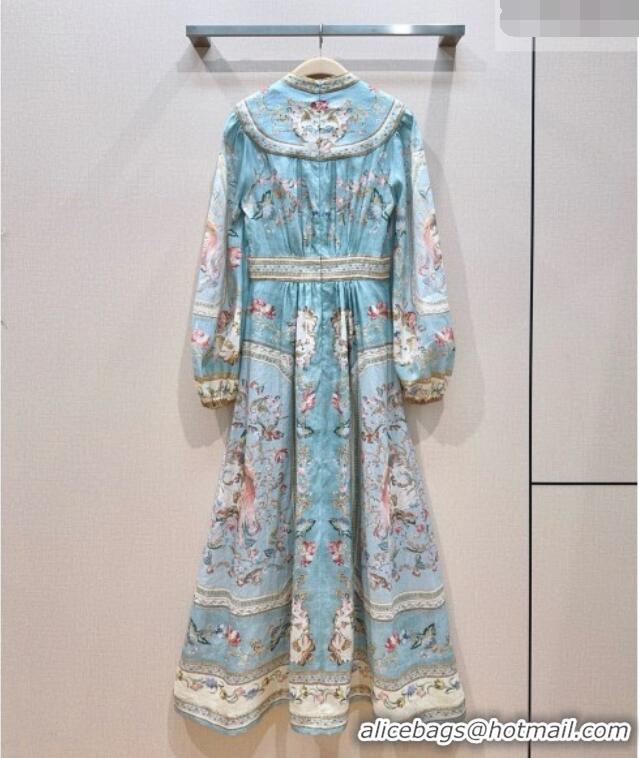 Low Cost Zimmermann Linen Dress Z092961 Blue 2026
