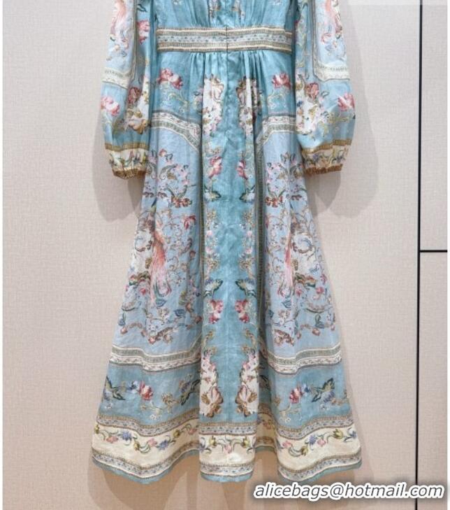 Low Cost Zimmermann Linen Dress Z092961 Blue 2026