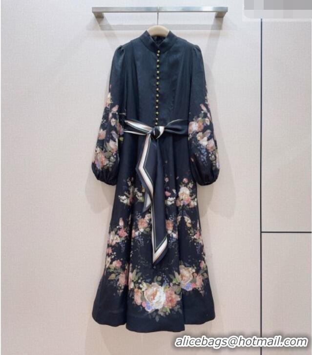 Shop Cheap Zimmermann Linen Dress Z092962 Black 2026