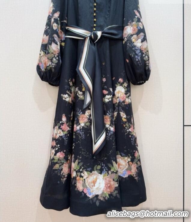 Shop Cheap Zimmermann Linen Dress Z092962 Black 2026