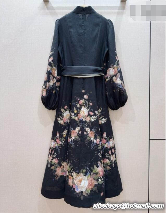 Shop Cheap Zimmermann Linen Dress Z092962 Black 2026