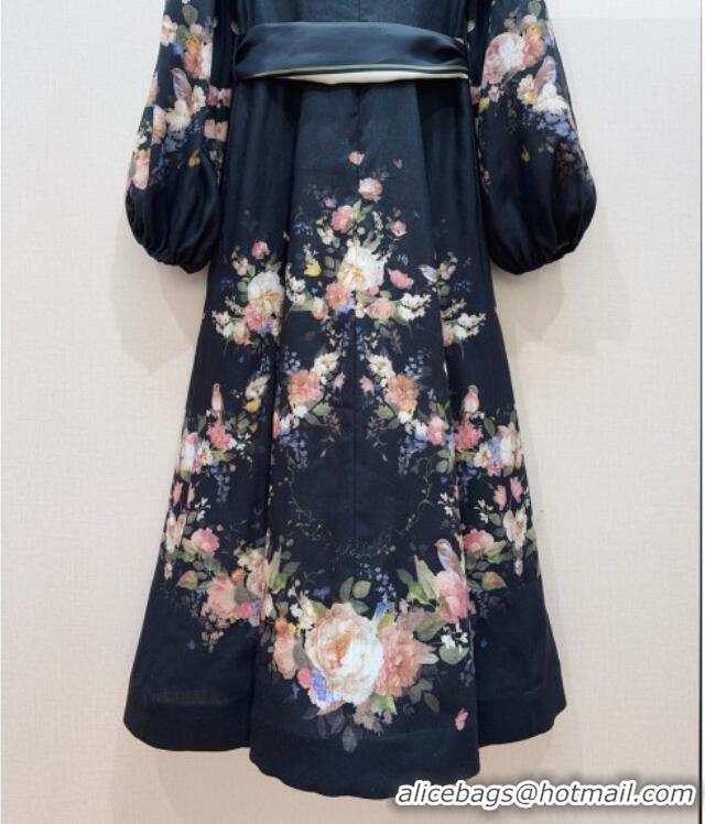 Shop Cheap Zimmermann Linen Dress Z092962 Black 2026