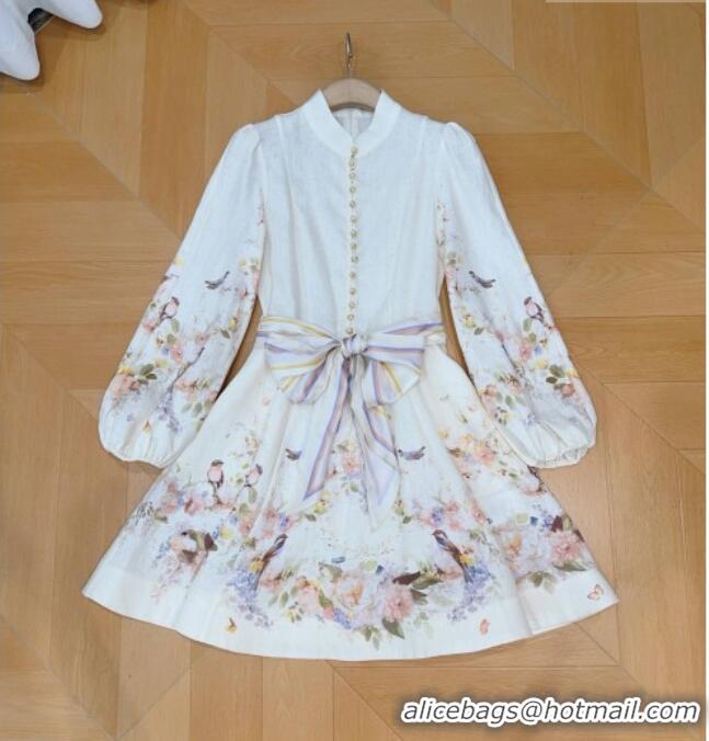 Newly Launched Zimmermann Linen Dress Z092963 White 2026
