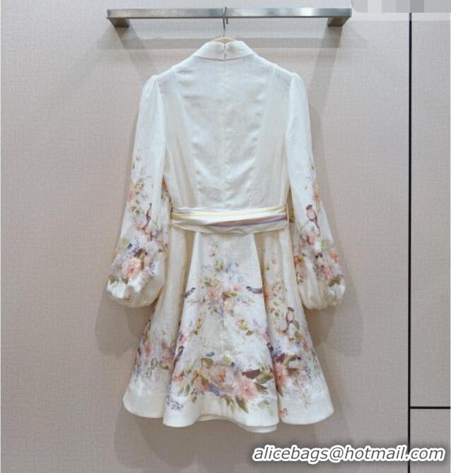 Newly Launched Zimmermann Linen Dress Z092963 White 2026
