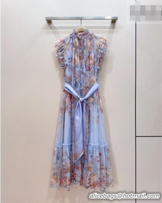Most Popular Zimmermann Silk Dress Z092964 Blue 2026