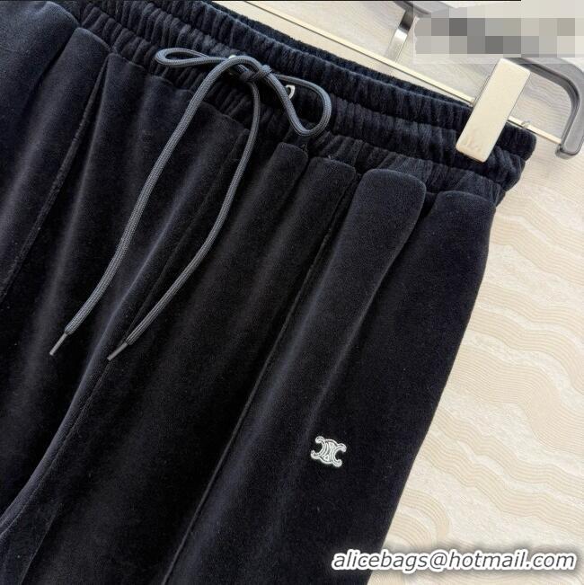 Grade Quality Celine Velvet Jacket and Pants C093025 Black 2026