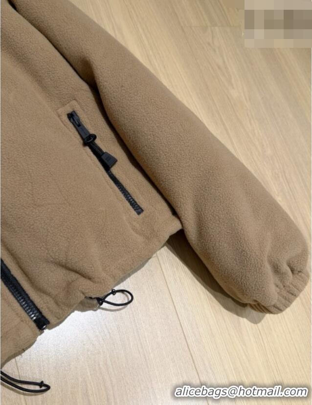 Best Quality Cheap Miu Miu Fleece Down Jacket M093009 Brown 2026