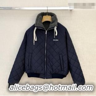 Well Crafted Miu Miu Fleece Down Jacket M093010 Deep Blue 2026