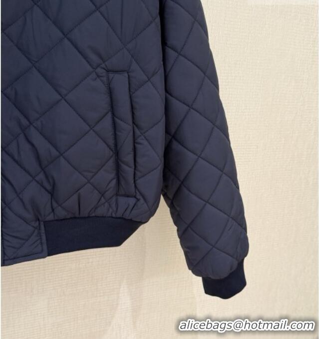 Well Crafted Miu Miu Fleece Down Jacket M093010 Deep Blue 2026