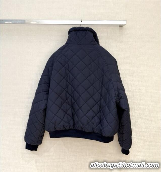 Well Crafted Miu Miu Fleece Down Jacket M093010 Deep Blue 2026