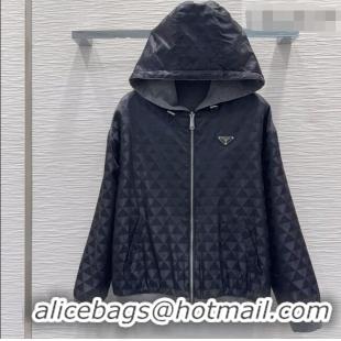 Best Grade Prada Reversible Jacket P093002 Black/Grey 2026