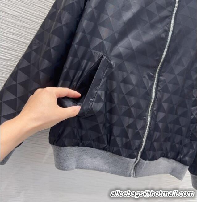 Best Grade Prada Reversible Jacket P093002 Black/Grey 2026