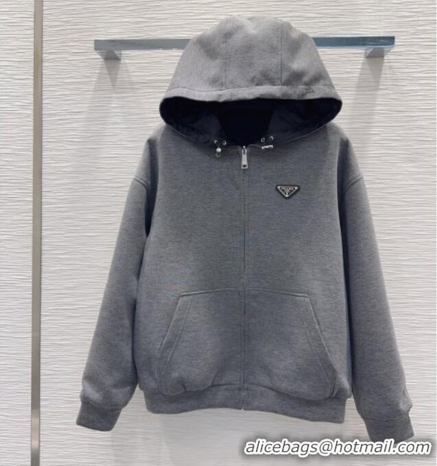 Best Grade Prada Reversible Jacket P093002 Black/Grey 2026