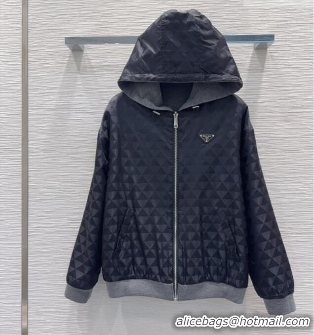 Best Grade Prada Reversible Jacket P093002 Black/Grey 2026