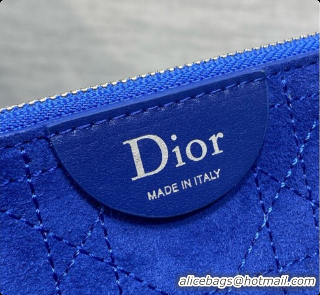 New Design Dior Jett Médaillon Bucket Bag in Cannage Suede Calfskin Blue 2026 6090440