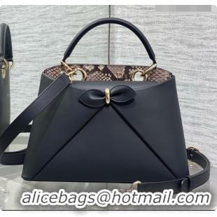 Low Cost Dior Small Cigale Bag in Black Smooth Calfskin D090441 2026