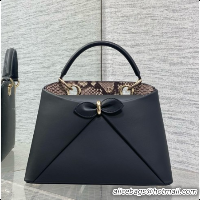 Low Cost Dior Small Cigale Bag in Black Smooth Calfskin D090441 2026