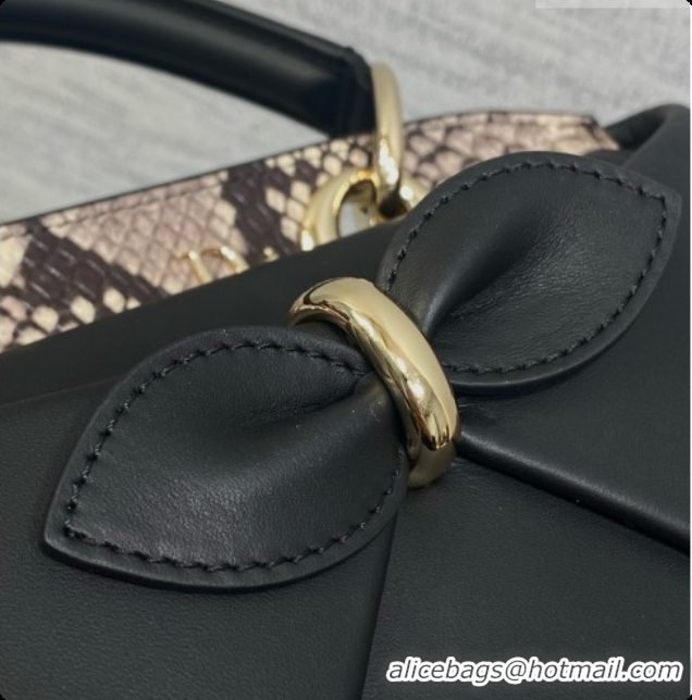 Low Cost Dior Small Cigale Bag in Black Smooth Calfskin D090441 2026