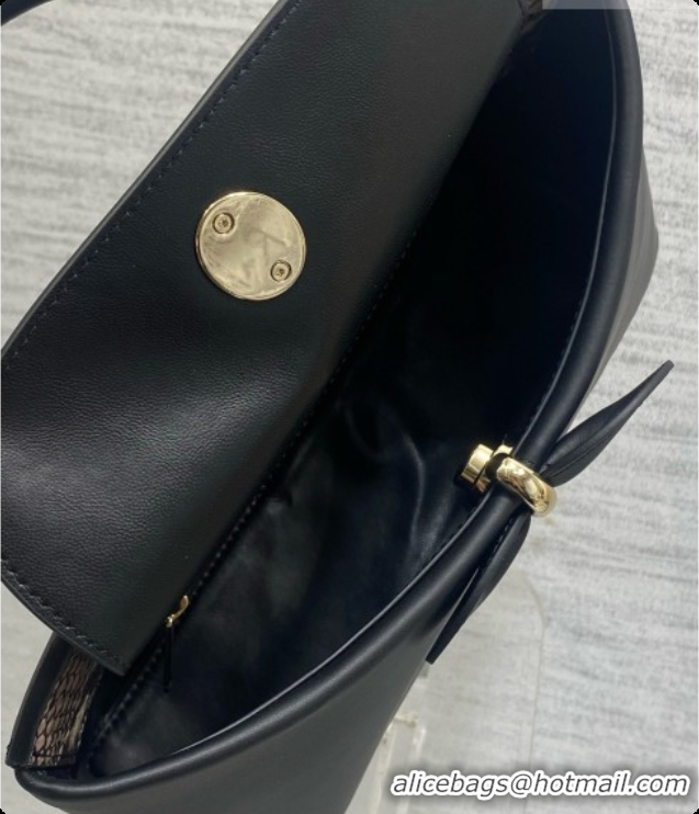 Low Cost Dior Small Cigale Bag in Black Smooth Calfskin D090441 2026