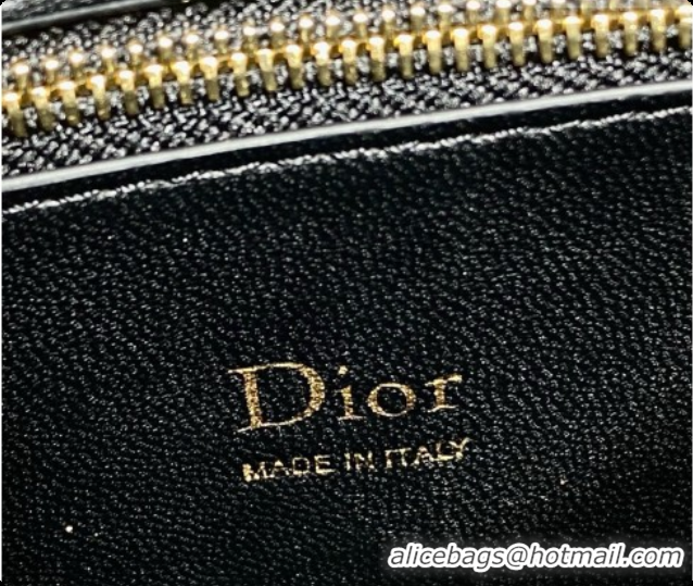 Low Cost Dior Small Cigale Bag in Black Smooth Calfskin D090441 2026