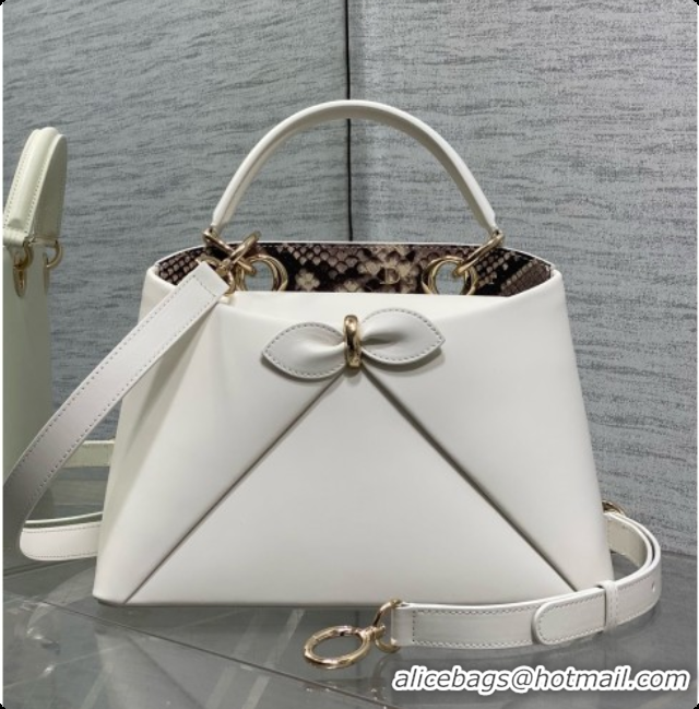 Affordable Price Dior Small Cigale Bag in White Smooth Calfskin D090442 2026