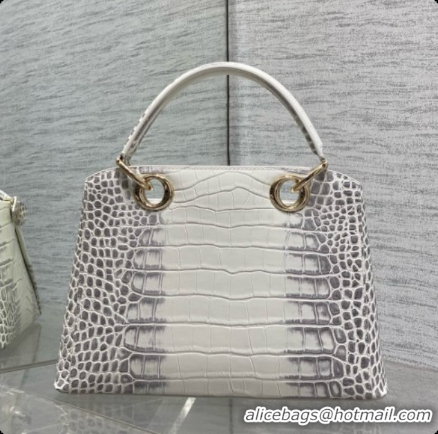 Buy Discount Dior Small Cigale Bag in Crocodile Pattern Calfskin D090443 White 2026