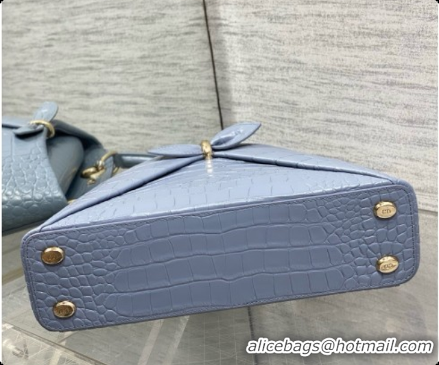 Best Design Dior Small Cigale Bag in Crocodile Pattern Calfskin D090445 Blue 2026