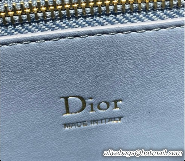 Best Design Dior Small Cigale Bag in Crocodile Pattern Calfskin D090445 Blue 2026