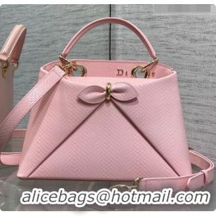 Cute Dior Small Cigale Bag in SnakeskinPattern Calfskin D090447 Pink 2026