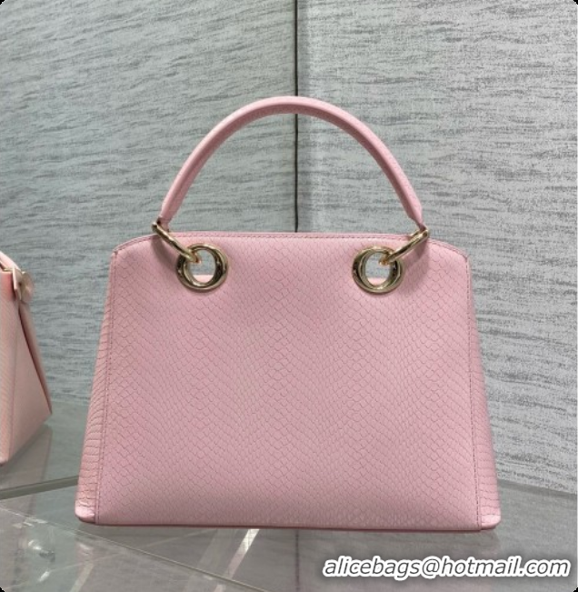 Cute Dior Small Cigale Bag in SnakeskinPattern Calfskin D090447 Pink 2026