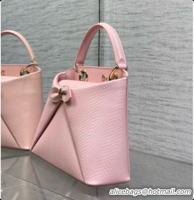 Cute Dior Small Cigale Bag in SnakeskinPattern Calfskin D090447 Pink 2026