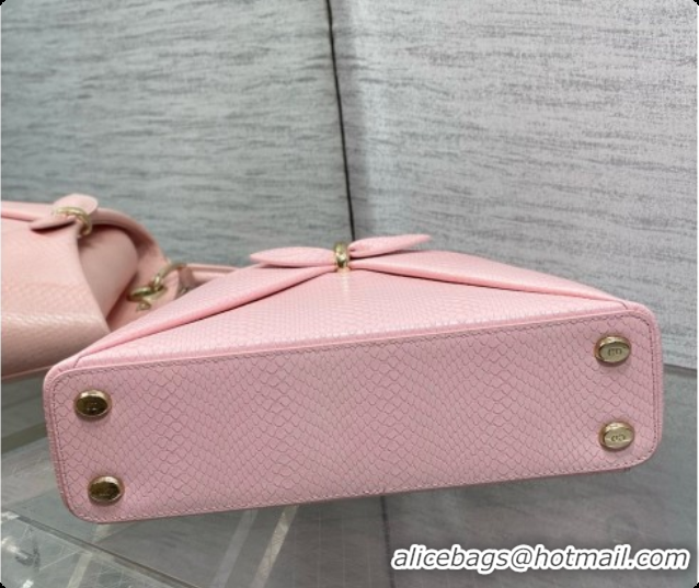 Cute Dior Small Cigale Bag in SnakeskinPattern Calfskin D090447 Pink 2026