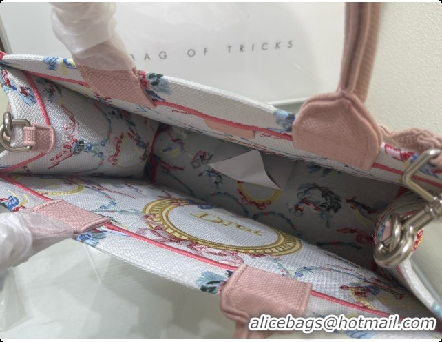 Best Product Dior Qixi Medium Dior Book Tote with Strap in Multicolor Dior Colibri Embroidery and Dior Médaillon D100727