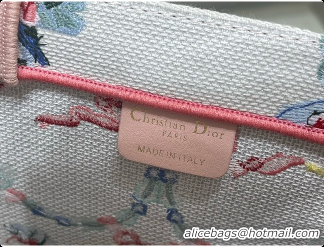 Best Product Dior Qixi Medium Dior Book Tote with Strap in Multicolor Dior Colibri Embroidery and Dior Médaillon D100727