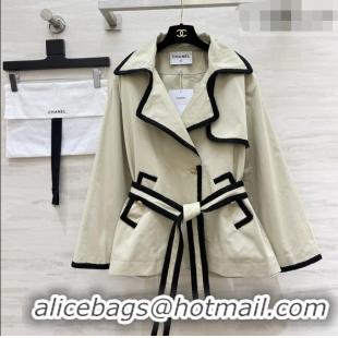 New Release Creation Chanel Trench Coat CH093008 Khaki 2026