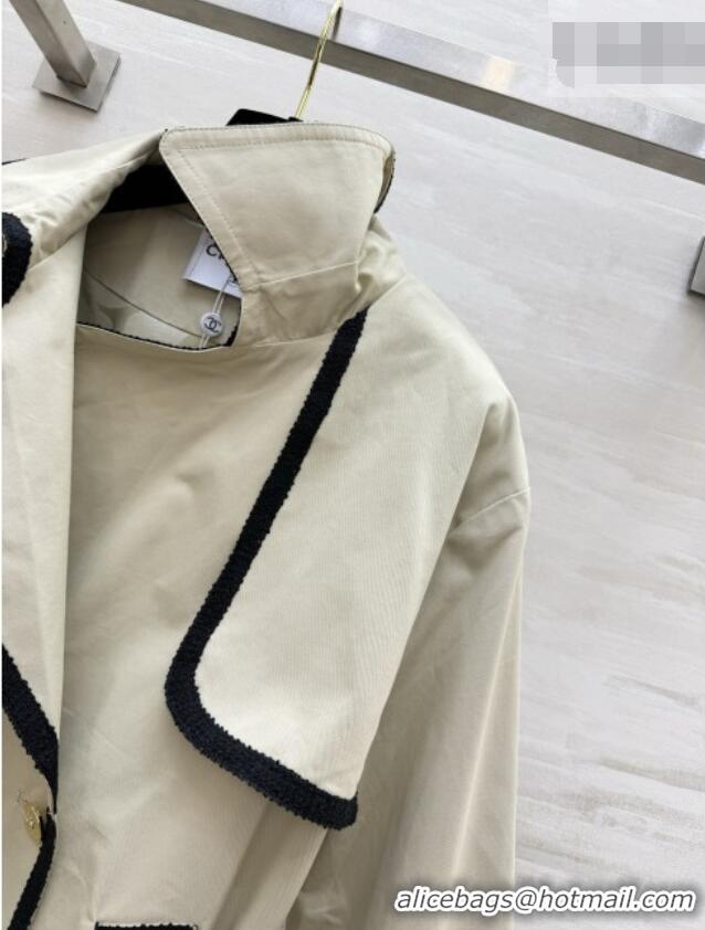 New Release Creation Chanel Trench Coat CH093008 Khaki 2026