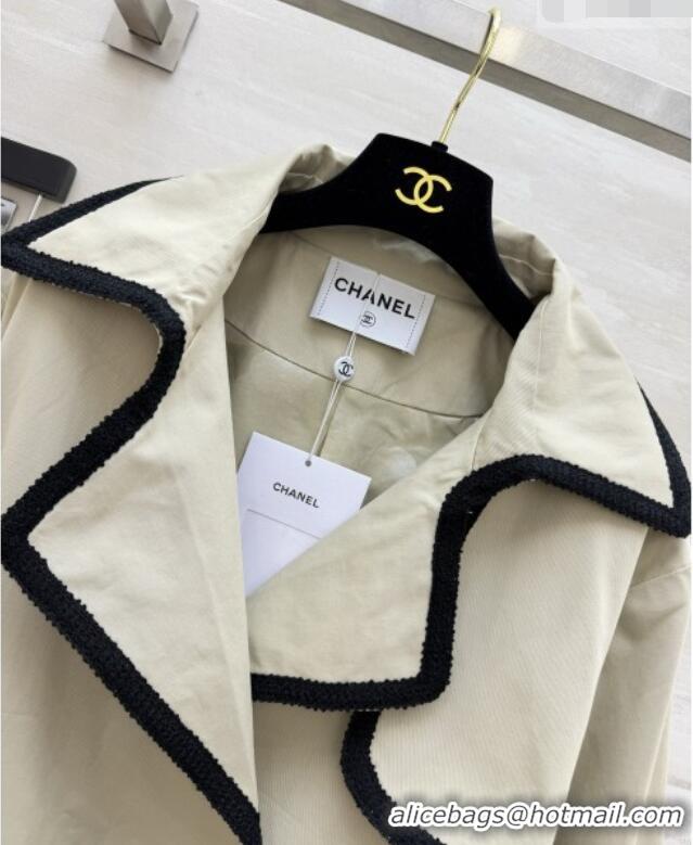 New Release Creation Chanel Trench Coat CH093008 Khaki 2026